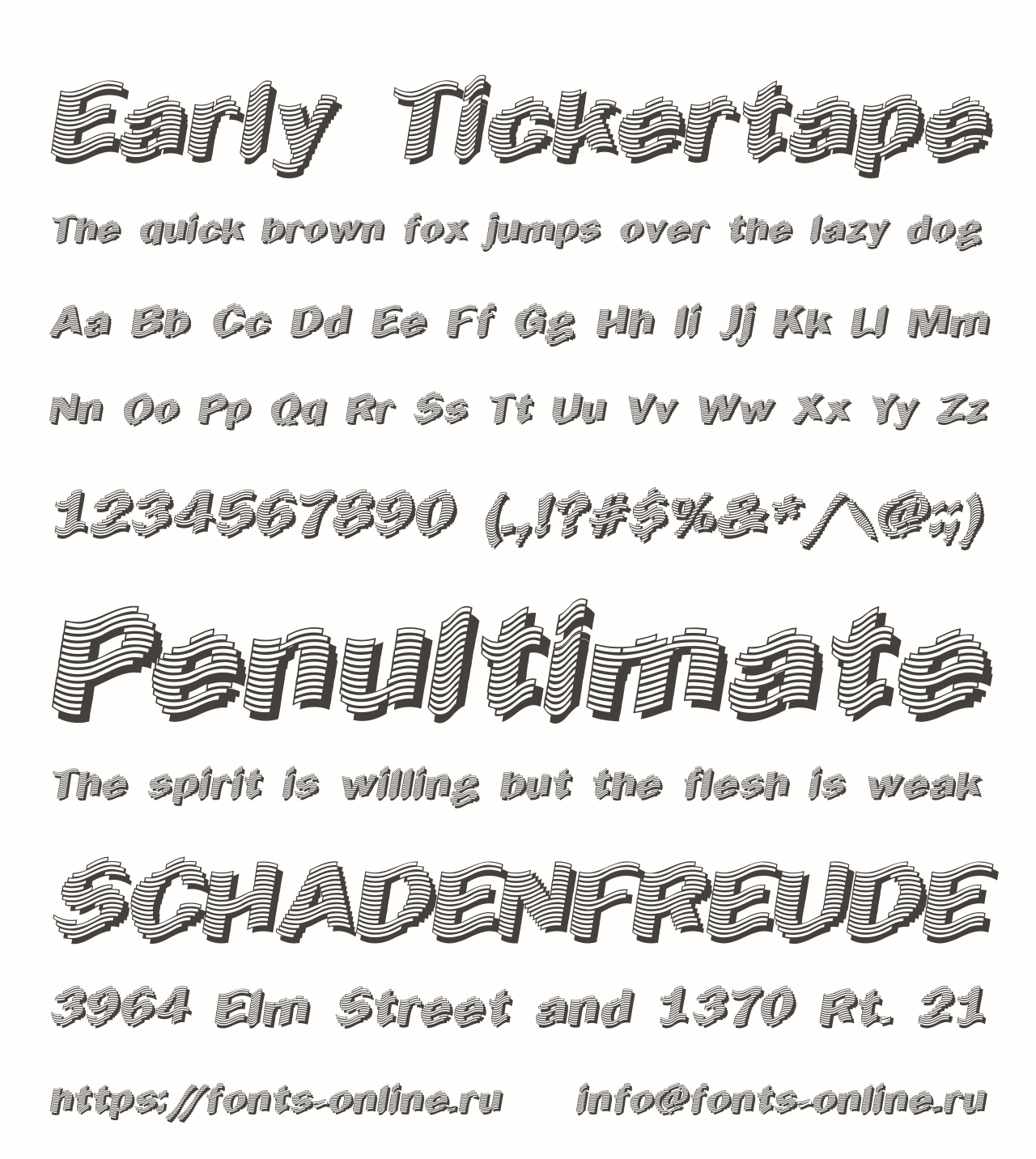 Early Tickertape Free Font Download